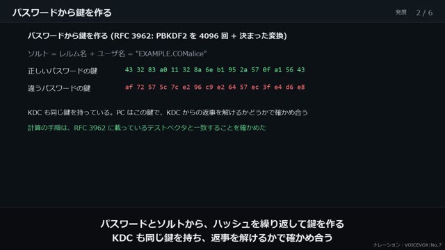 Kerberos の動画のワンシーン