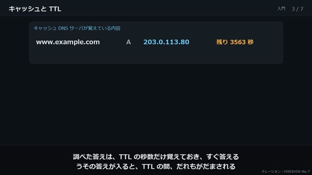 DNS の動画のワンシーン