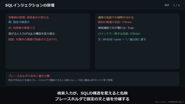 Webアプリの代表的な脆弱性 の動画のワンシーン